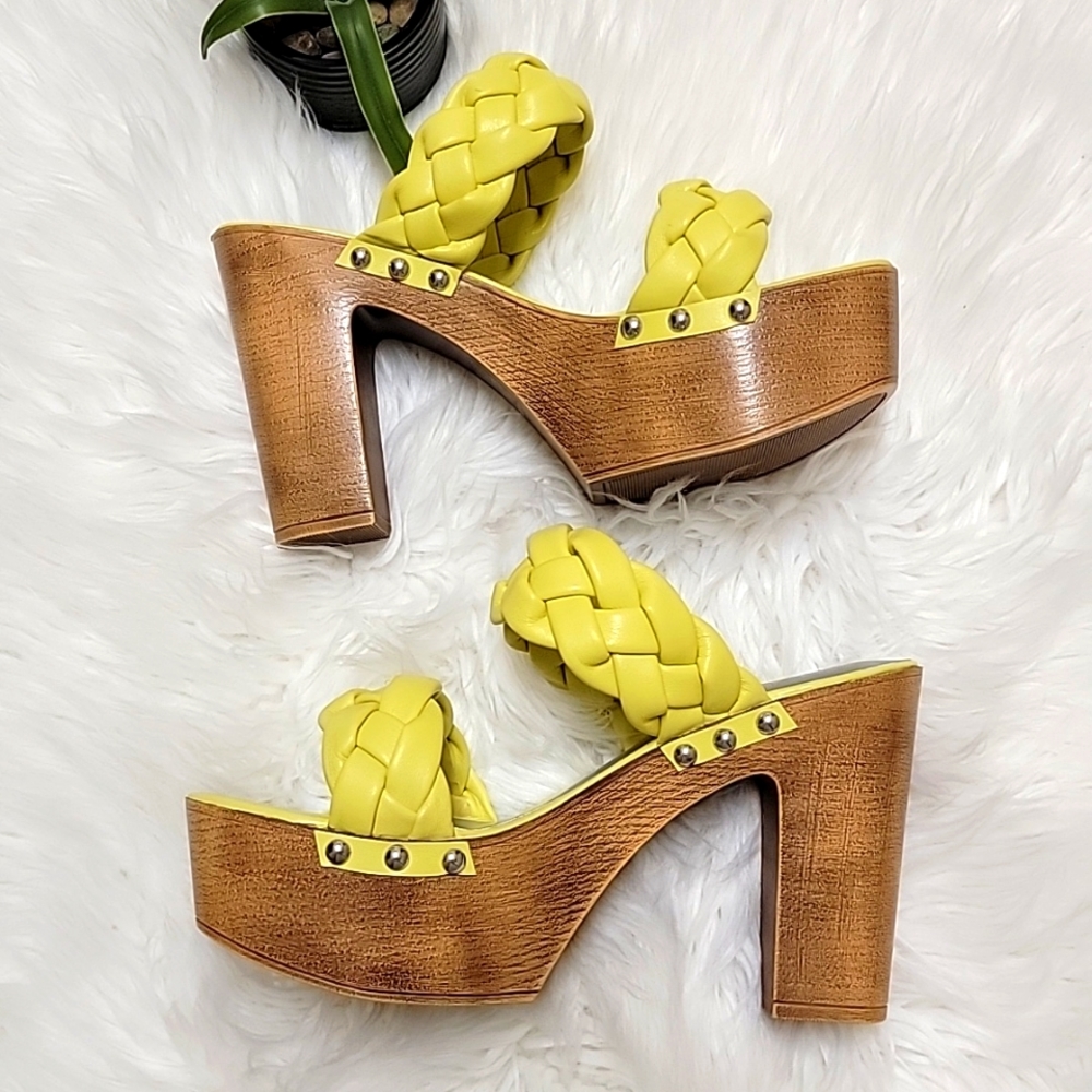 GUESS | NEW | NEON Braided Platform Heels